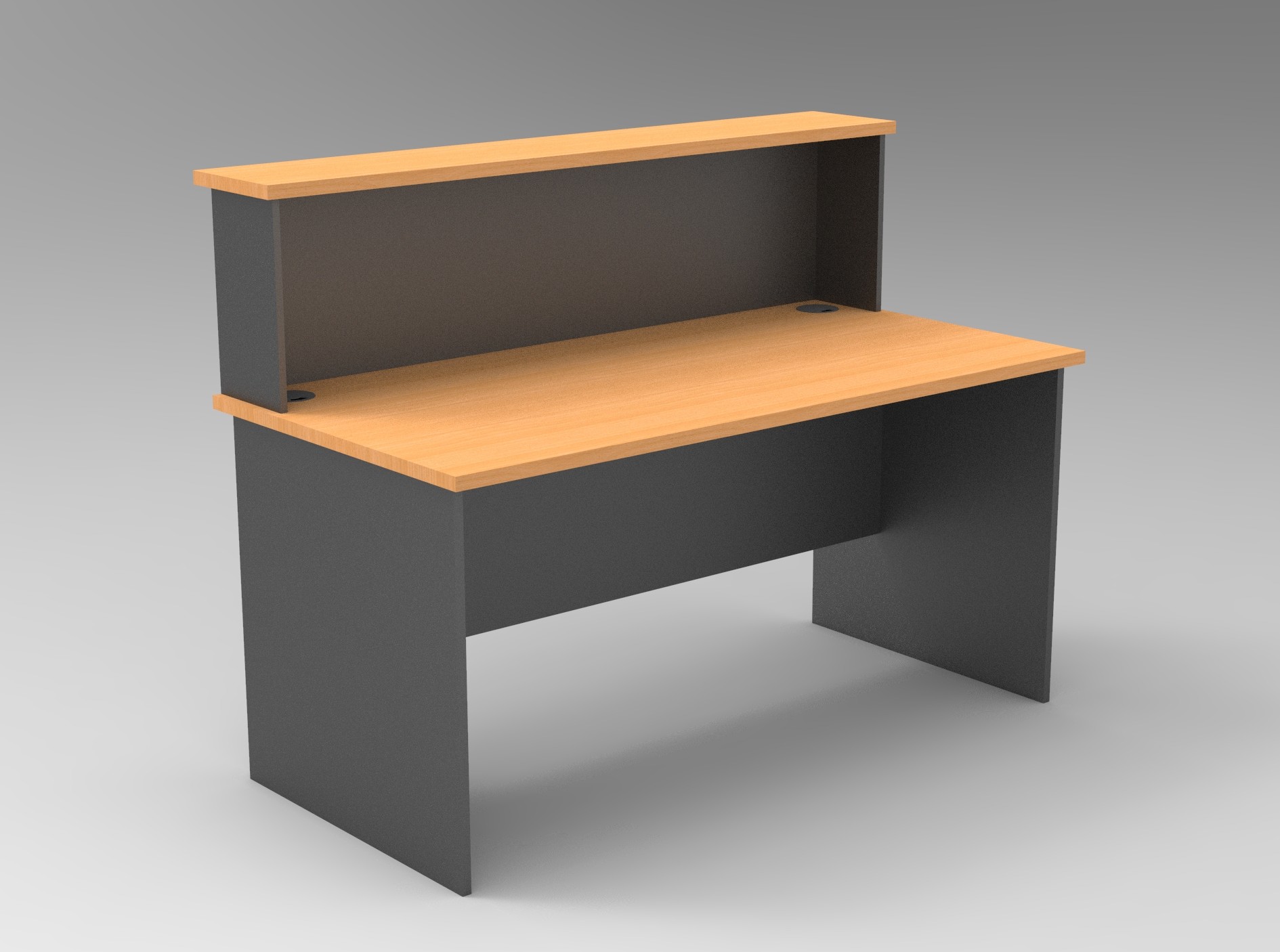 Rapid Worker Straight Desk - With Reception Hob